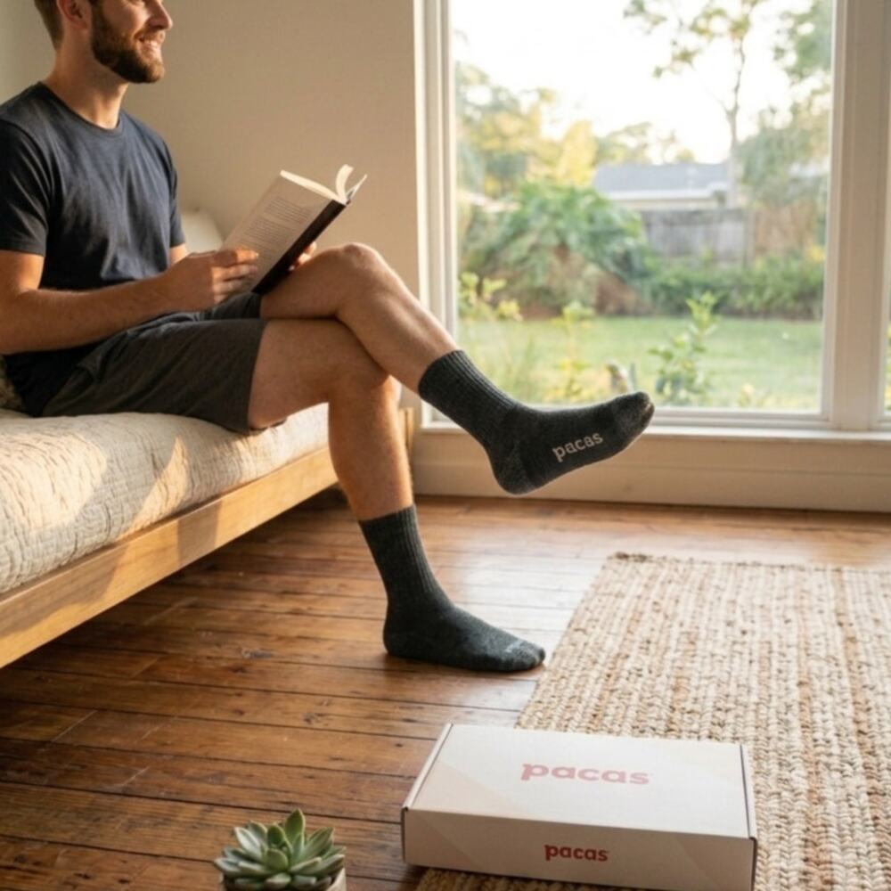 Pacas Men’s Alpaca Compression Socks L/XL (10.5-14) 3-Pack - Soft & Breathable
